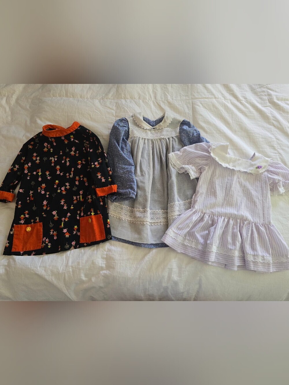 Lot Of 3 Vintage Dresses Girls Size 2T
